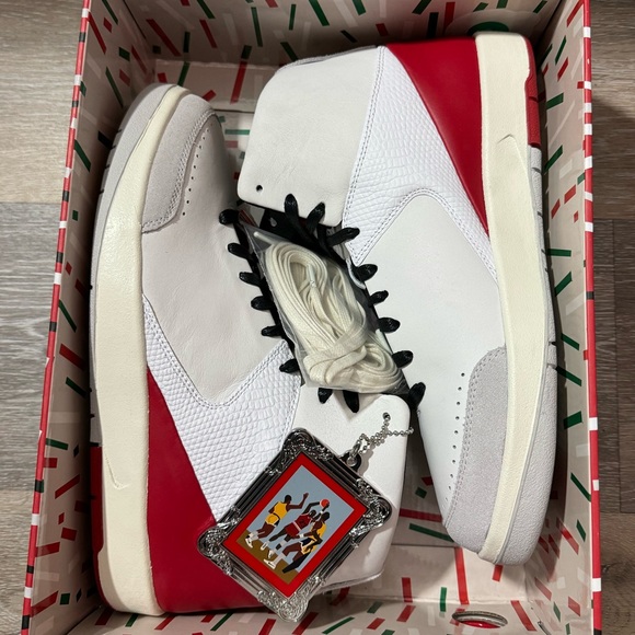 Men’s Air Jordan 2 Retro Nina Chanel Abney White Red - Picture 1 of 5